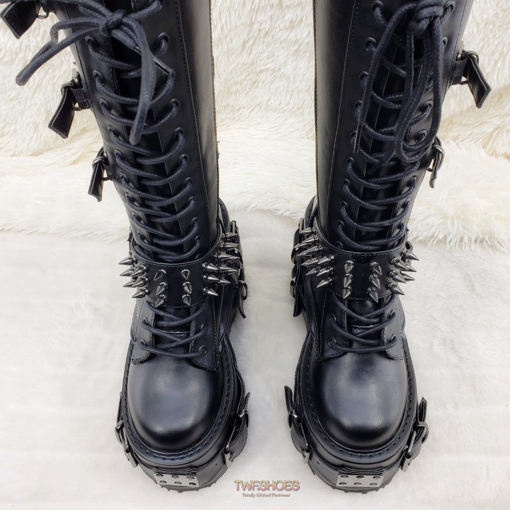 Swing 327 Knee High Platform Goth Punk Rock Boots Swing RESTOCKED - Picture 14 of 16